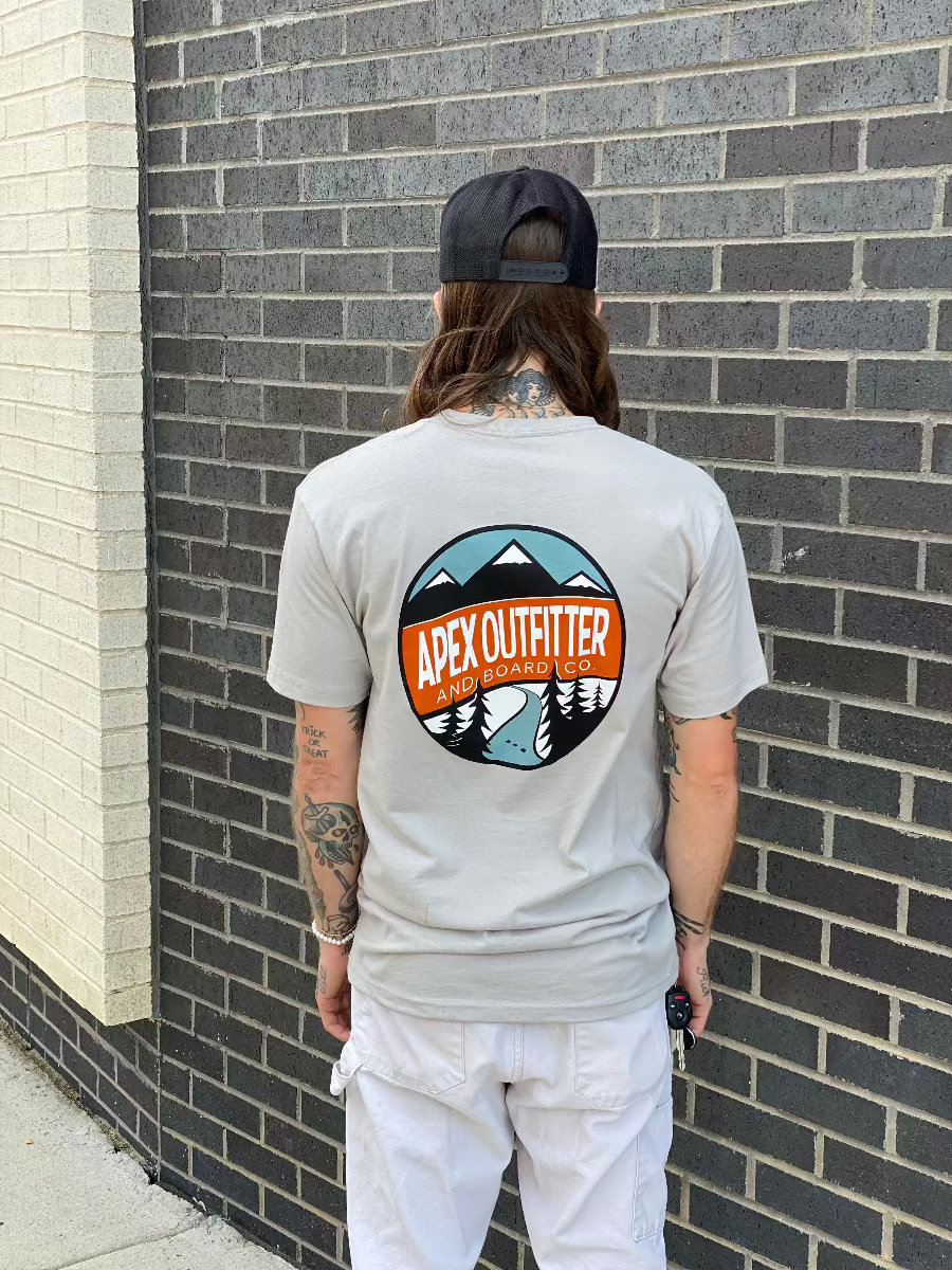 Apex Outfitter Circle Logo T-Shirt General Apex Outfitter & Board Co Grey XS