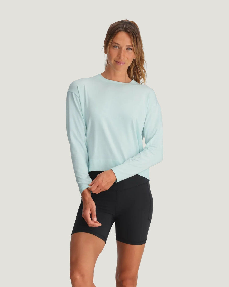 Free Fly Bamboo Shade Crossover Long Sleeve - Women's Shirts Free Fly