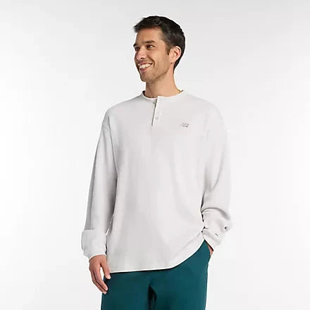 New Balance Numeric Waffle Knit Long Sleeve Henley T-Shirt New Balance