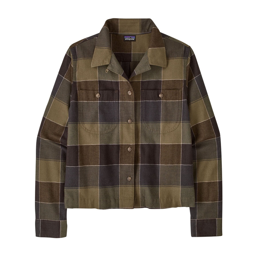Patagonia Lightweight Fjord Flannel Camp Shirt - Women's Women's Flannel Shirts Patagonia Snow Owl: Basin Green S