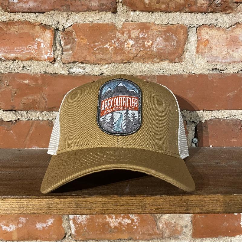 Apex Outfitter Logo Trucker Hat Inventory Pukka Olive 