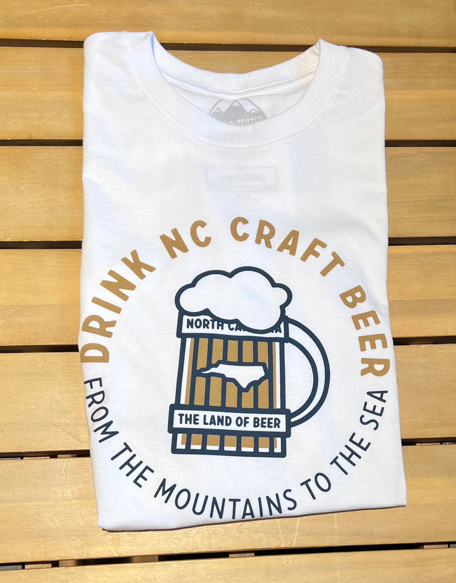 Drink NC Craft Beer T-Shirt Inventory Apex Outfitter & Board Co