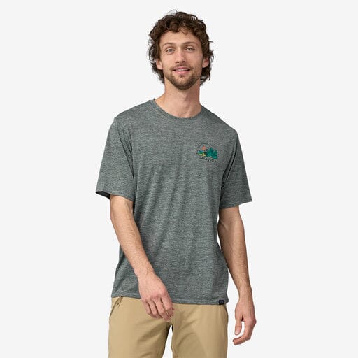 Patagonia Capilene Cool Daily Graphic Shirt - Men's (Lands) Shirts Patagonia Lost And Found: Sleet Green X-Dye M 