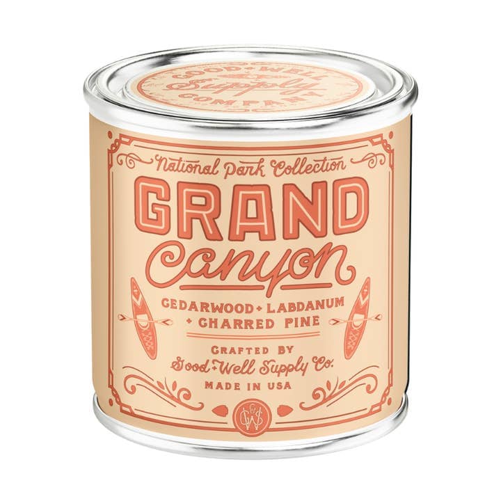 1/2 Pint National Parks Candle 8oz General Good & Well Supply Co. Grand Canyon 8 oz