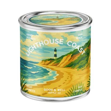 1/2 Pint National Parks Candle 8oz General Good & Well Supply Co. Lighthouse Coast 8 oz