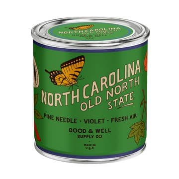 1/2 Pint National Parks Candle 8oz General Good & Well Supply Co. North Carolina 8 oz