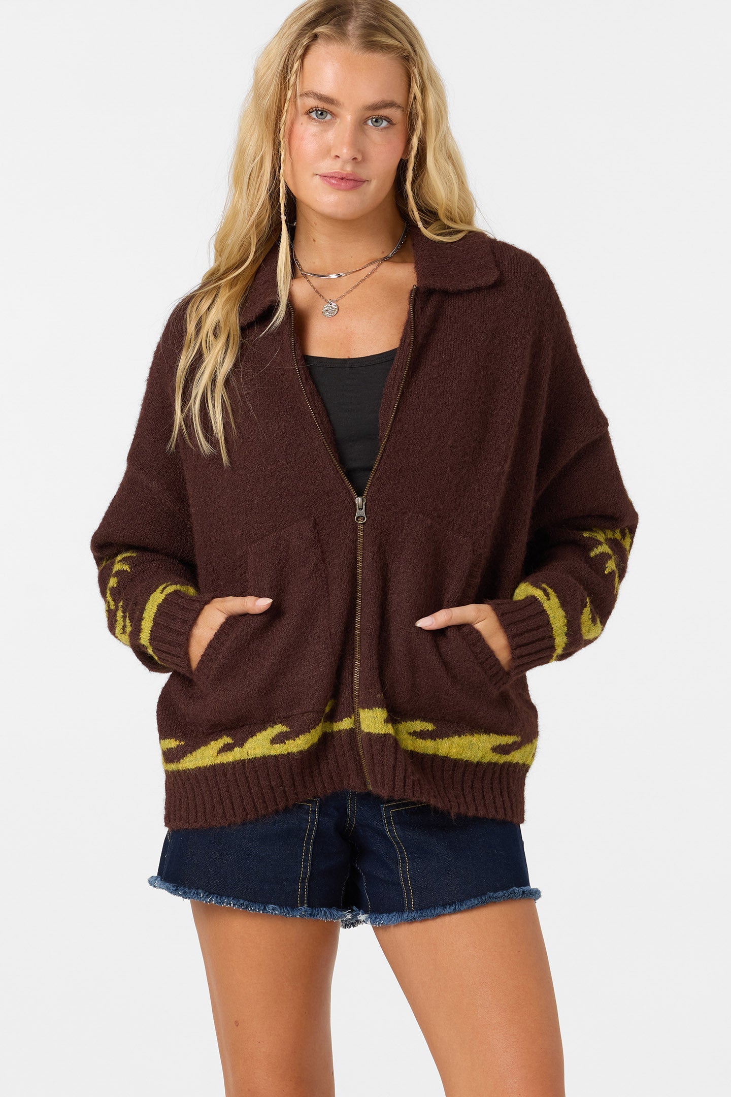 O'Neill Corrine Zip Up Long Sleeve Sweater