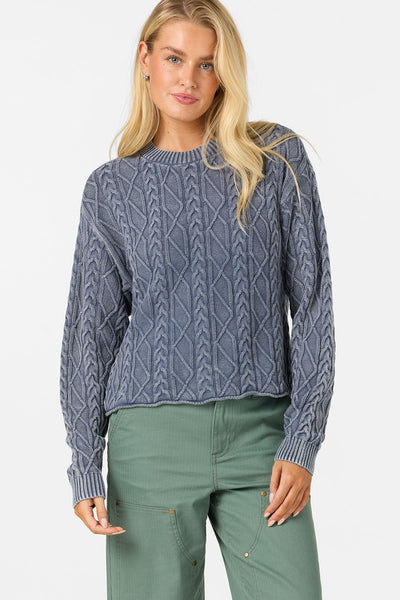 O'Neill O'Riginals Misha Cable Knit Long Sleeve Sweater