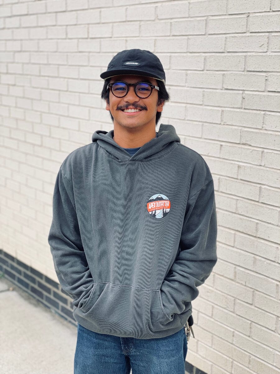 Apex Outfitter Circle Logo Hoodie Hoodies and Sweatshirts Apex Outfitter & Board Co Pigment Black XS 