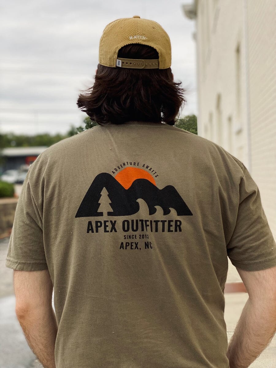 Apex Outfitter Mountain to Sea Logo T-Shirt General Apex Outfitter & Board Co Olive Green XS