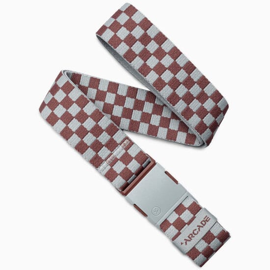 Arcade Belt - Check Arcade Cloud/Burgundy 