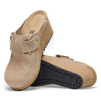 Birkenstock Fanny Ring-Buckle Suede Wedge Shoes Birkenstock