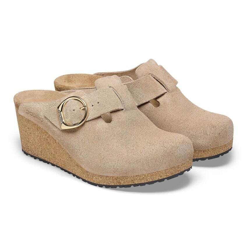 Birkenstock Fanny Ring-Buckle Suede Wedge Shoes Birkenstock