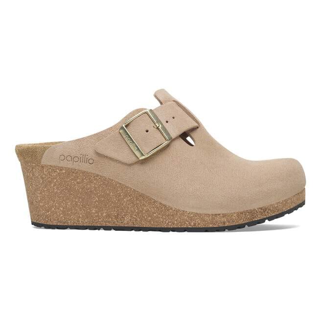 Birkenstock Fanny Suede Leather Wedge Clogs Clogs Birkenstock