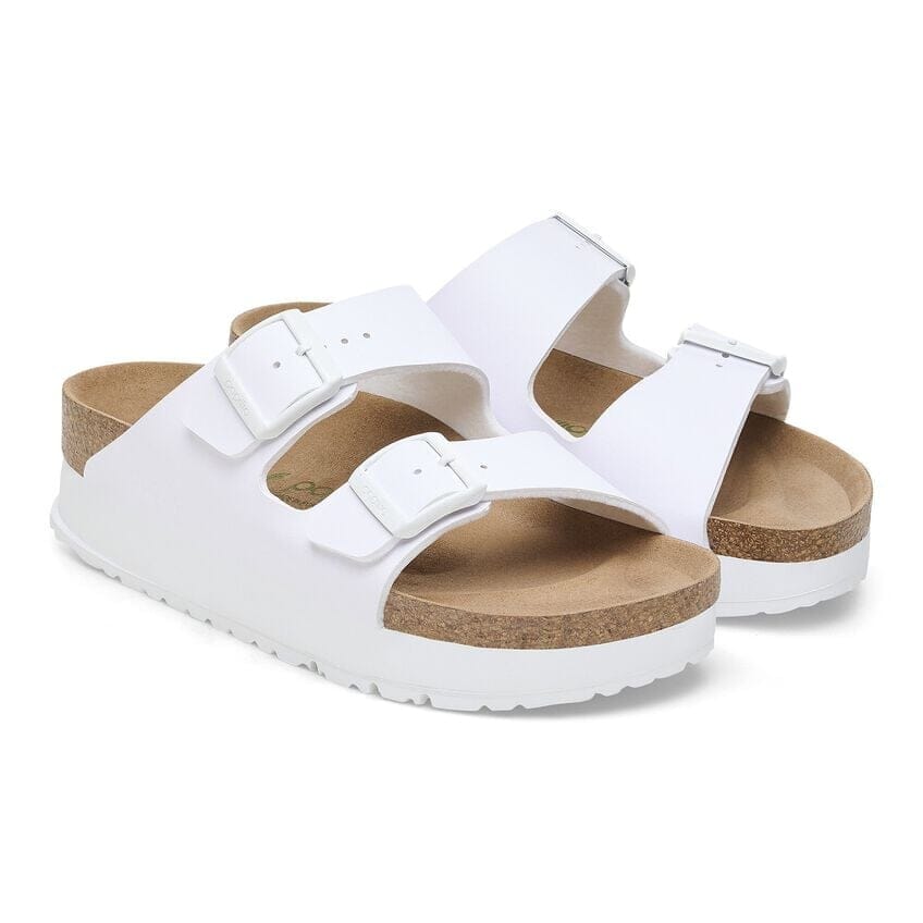 Birkenstock Platform Arizona Vegan Shoes Birkenstock White 37