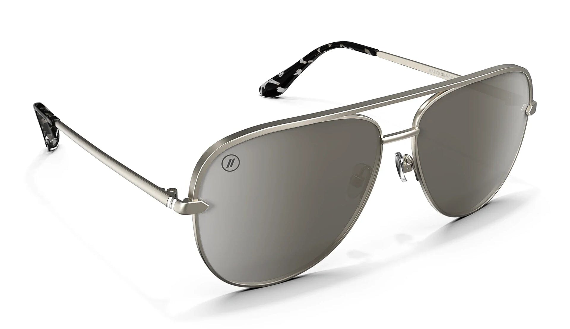Blenders Shadow Sunglasses Eyewear Blenders Matte Silver