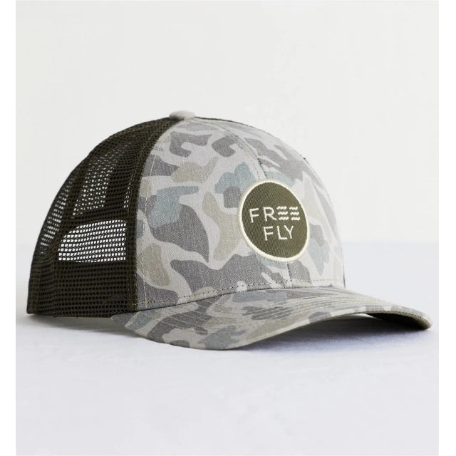 Camo Trucker Hat Apparel & Accessories Free Fly Apparel Barrier Island Camo One Size 
