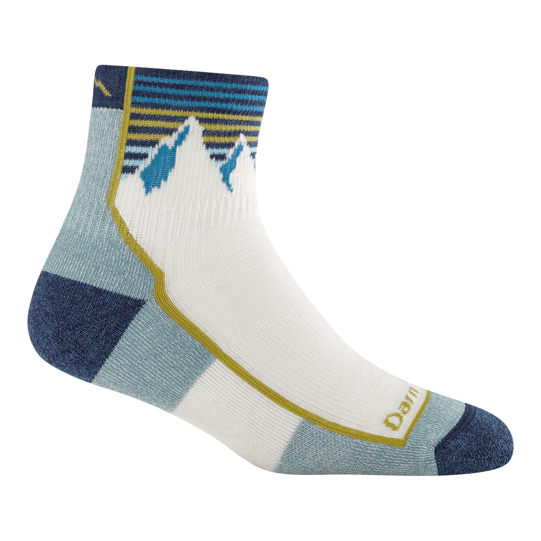 Darn Tough Hike Quarter Midweight w/ Cushion Sock - Women's Women's Performance Socks Darn Tough Vermont Mountain White S