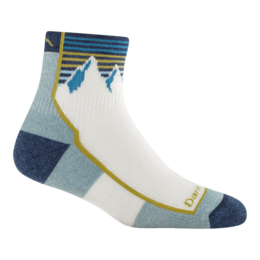 Darn Tough Hike Quarter Midweight w/ Cushion Sock - Women's Women's Performance Socks Darn Tough Vermont Mountain White S 