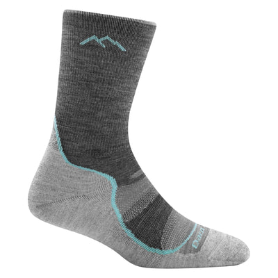 Darn Tough Light Hiker Micro Crew Lightweight Hiking Socks - Women's Women's Performance Socks Darn Tough Vermont Slate M