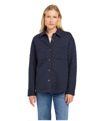 Faherty Epic Quilted Fleece Shirt Jacket - Women's Shirts Faherty Navy Melange XS