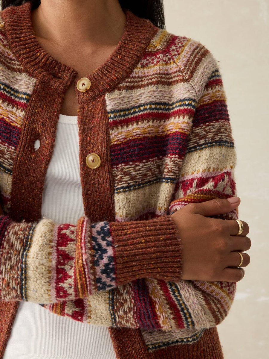 Faherty Marley Fairisle Cardigan- Women's Shirts Faherty 