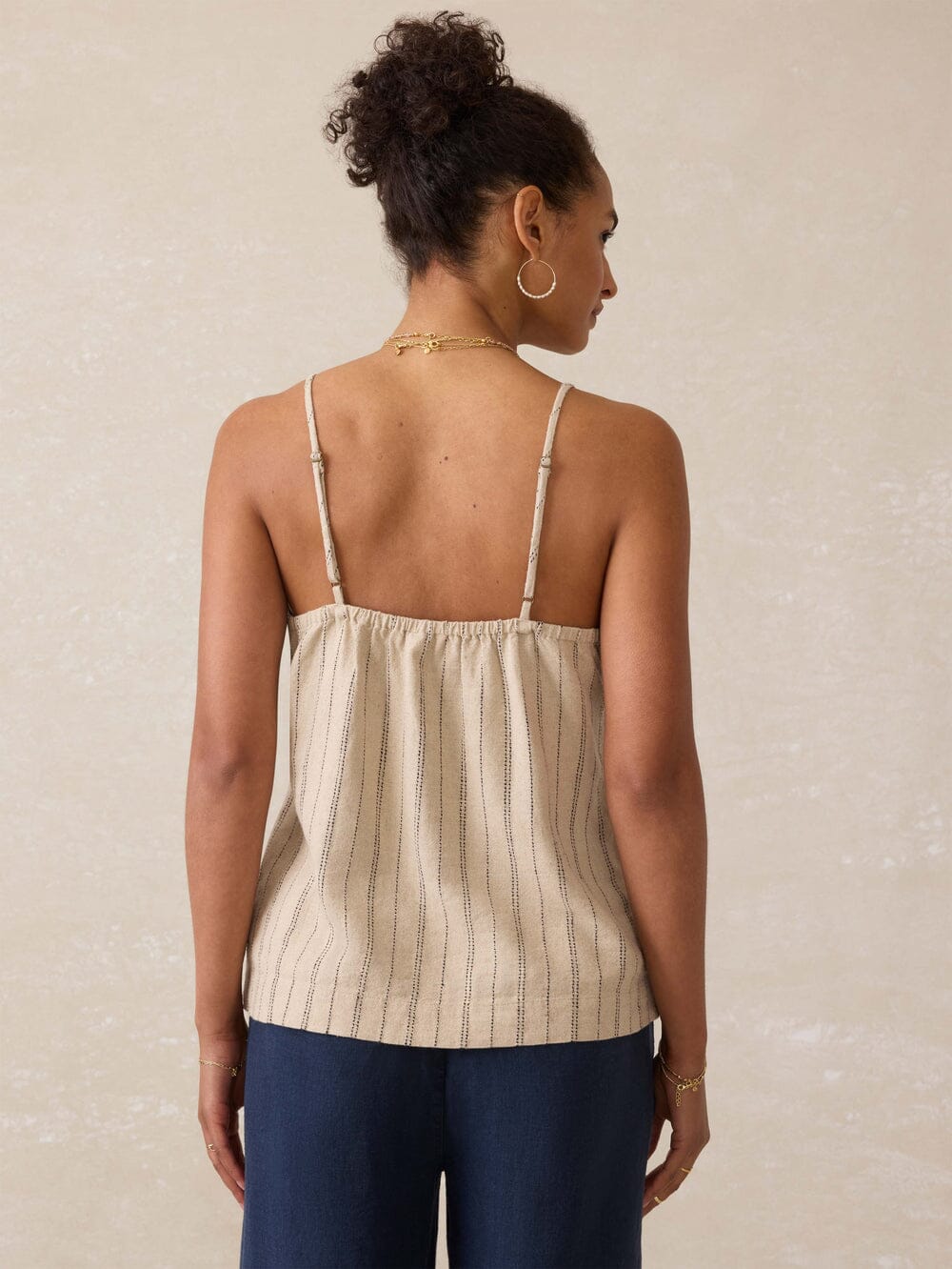 Faherty Riviera Linen Tank - Women's Shirts Faherty