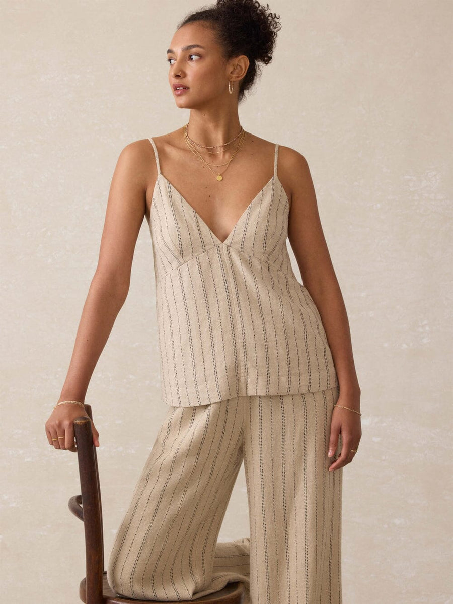 Faherty Riviera Linen Tank - Women's Shirts Faherty 