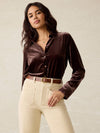 Faherty Stretch Silk Velvet Genevieve Shirt - Women's Shirts Faherty