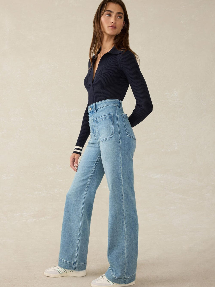 Faherty Stretch Terry Patch Pocket Pant - Women's Shorts Faherty Eastern Shore Wash 27 