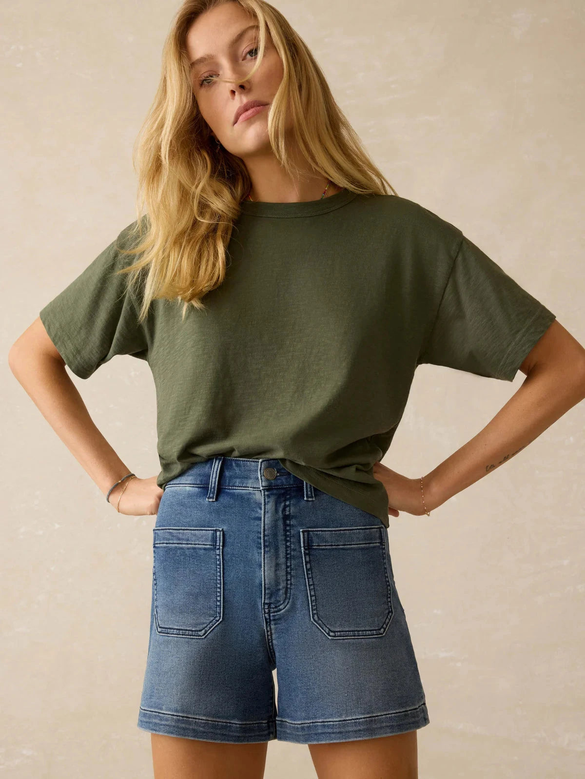 Faherty Stretch Terry Patch Pocket Short - Women's Shorts Faherty Riverton 27