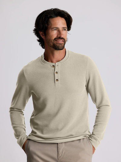 Free Fly Waffle Long Sleeve Henley - Men's Shirts Free Fly