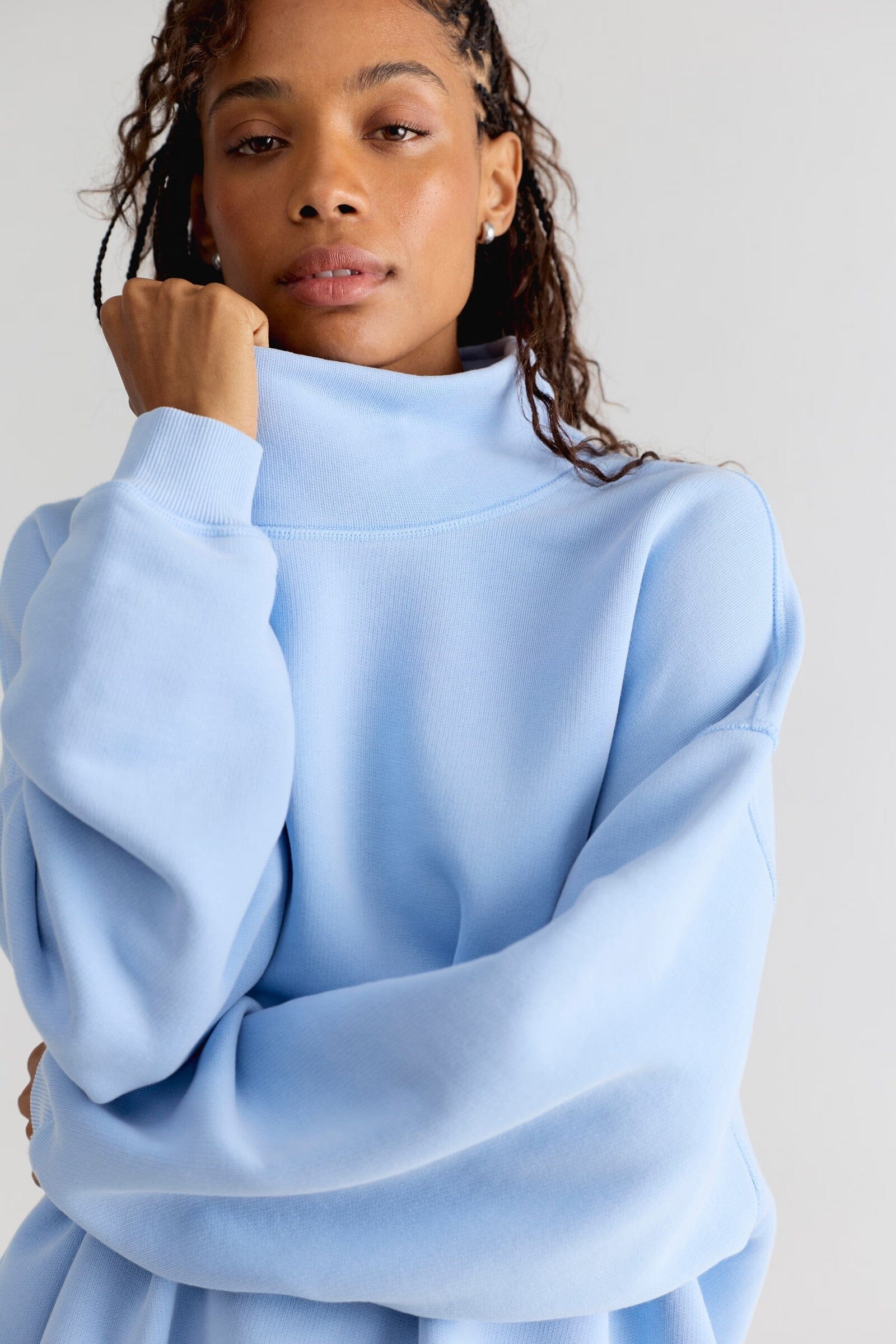 Free People Movement Coddy A Cut Above Mock Neck Women's Fleece Pullover Free People Movement