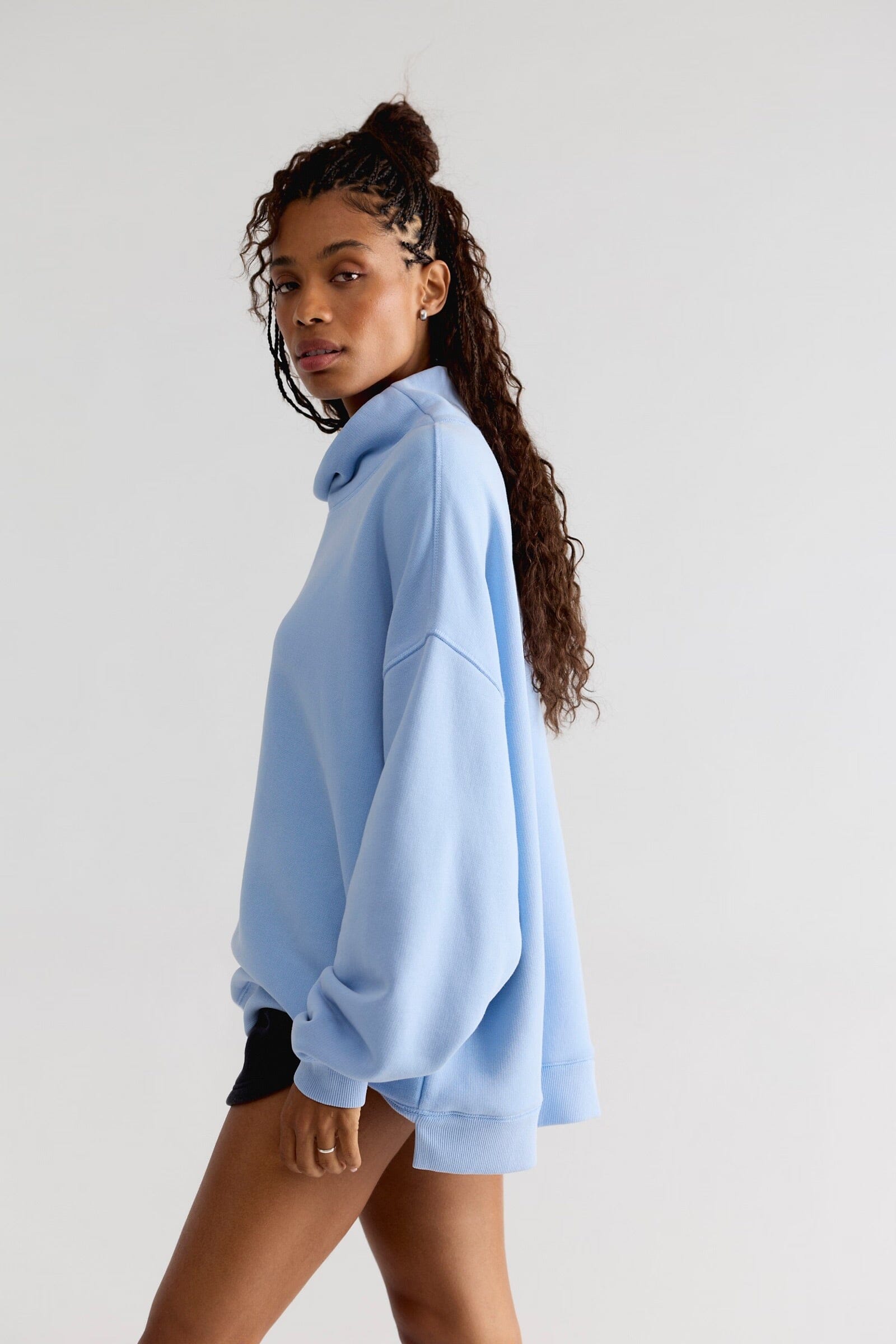 Free People Movement Coddy A Cut Above Mock Neck Women's Fleece Pullover Free People Movement