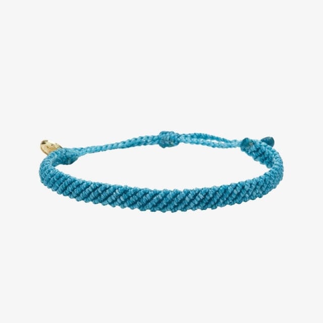 Half Flat Woven Apparel & Accessories Pura Vida Bracelets Pacific Blue 