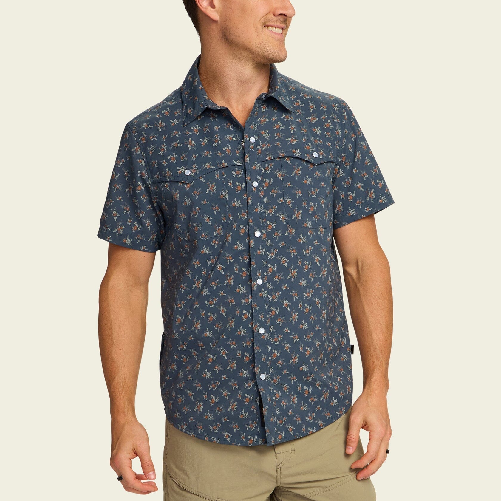 Howler Bros. Open Country Tech Shirt Shirts Howler Brothers Rancher Floral : Dark Slate M