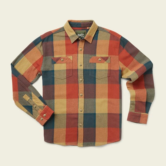 Howler Bros. Rodanthe Blanket Flannel Shirts Howler Brothers Diameter Stripe : Petrol M 