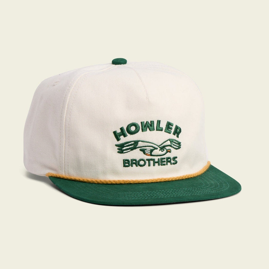 Howler Bros. Unstructured Snapback Hat General Howler Brothers Seagull: White/Green 