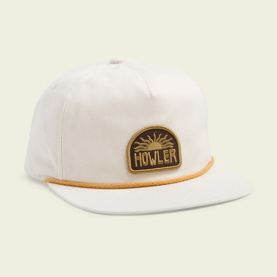 Howler Bros. Unstructured Snapback Hats - El Sol : White Hats Howler Brothers 