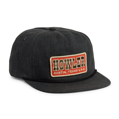 Howler Bros. Unstructured Snapback Hats (Howler Slab : Antique Black) Men's Hats Howler Brothers