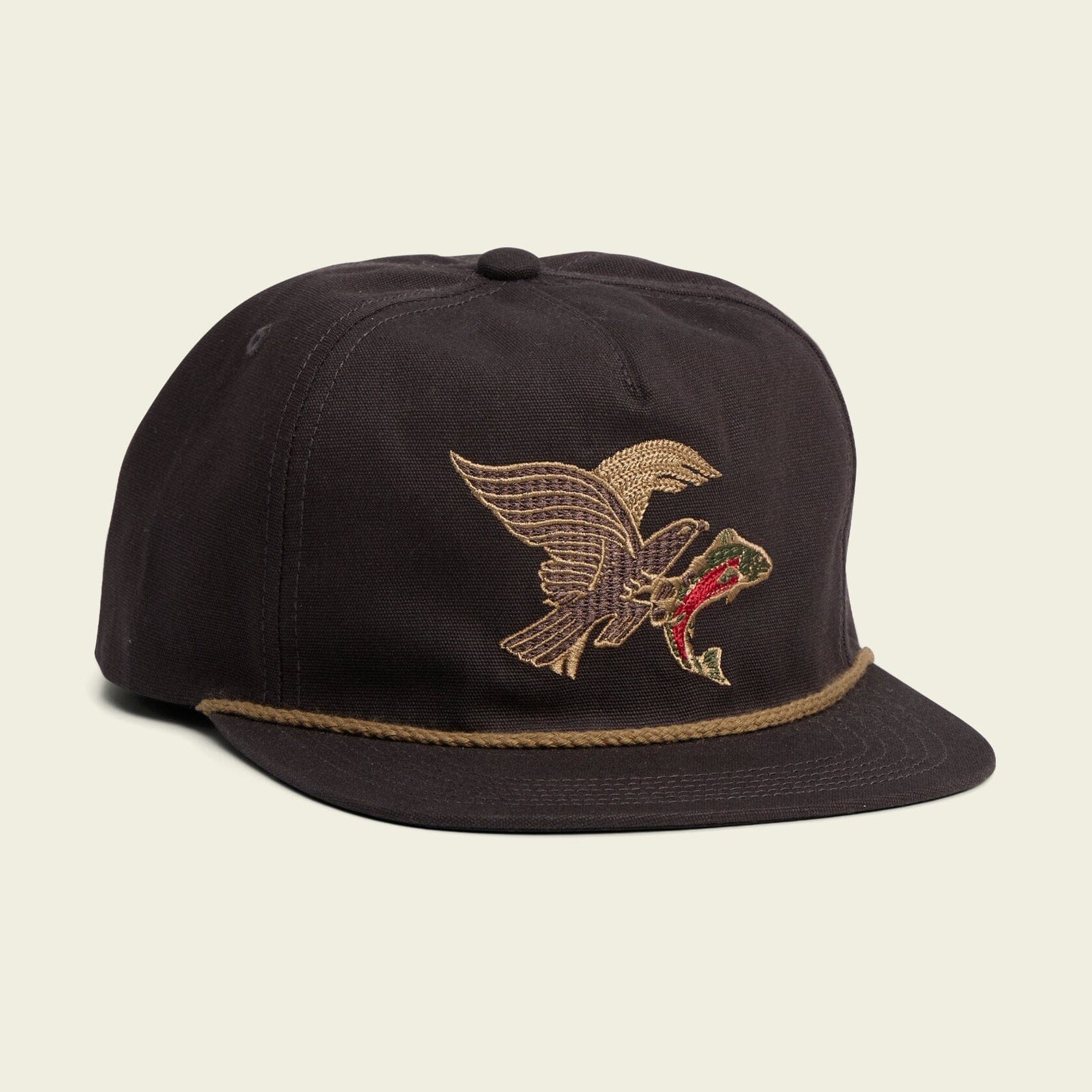 Howler Bros. Unstructured Snapback Hats - Osprey Prey : Black Twill Hats Howler Brothers