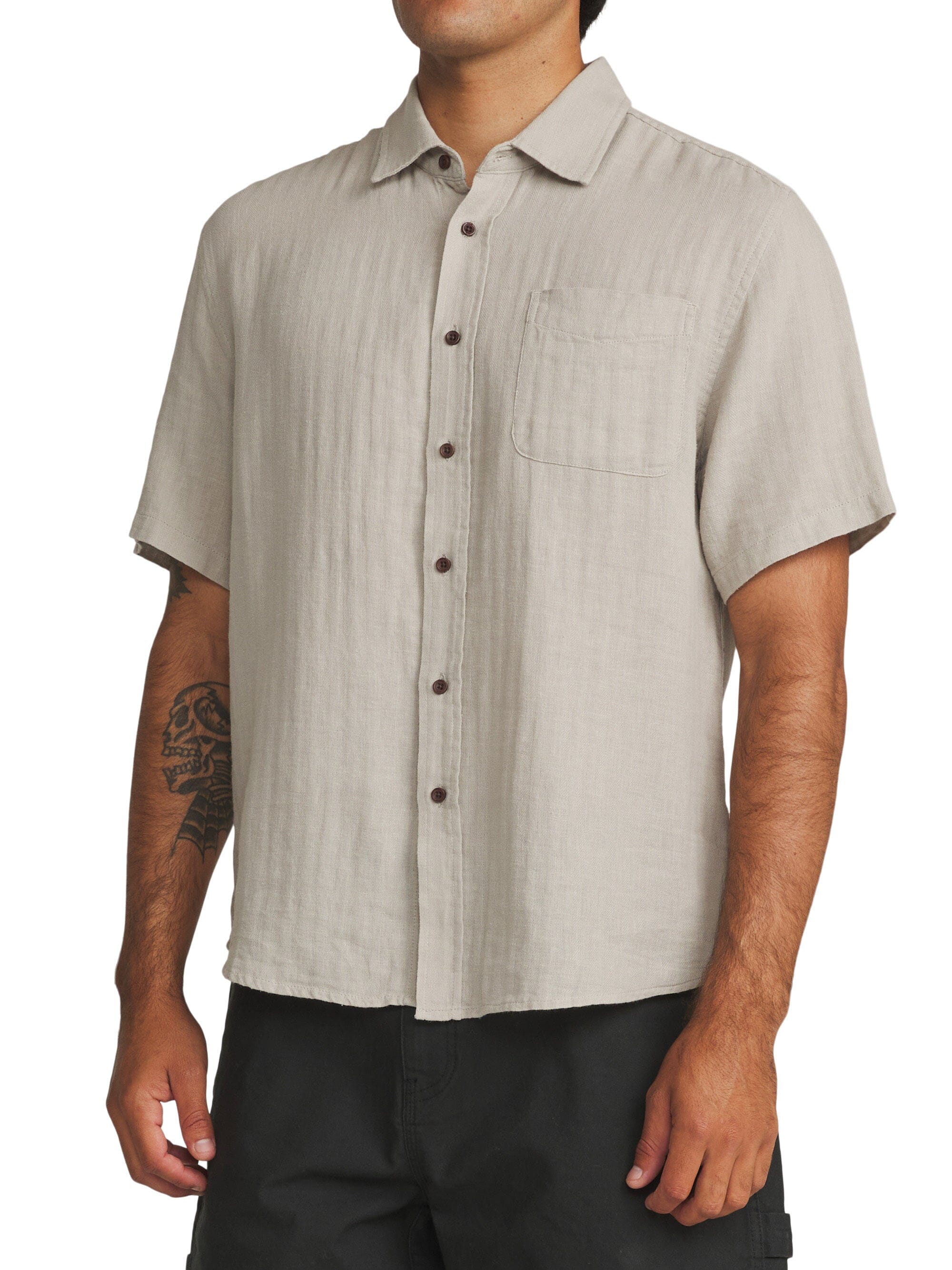 Katin Alan Solid Shirt Men's Short Sleeve Button Downs Katin