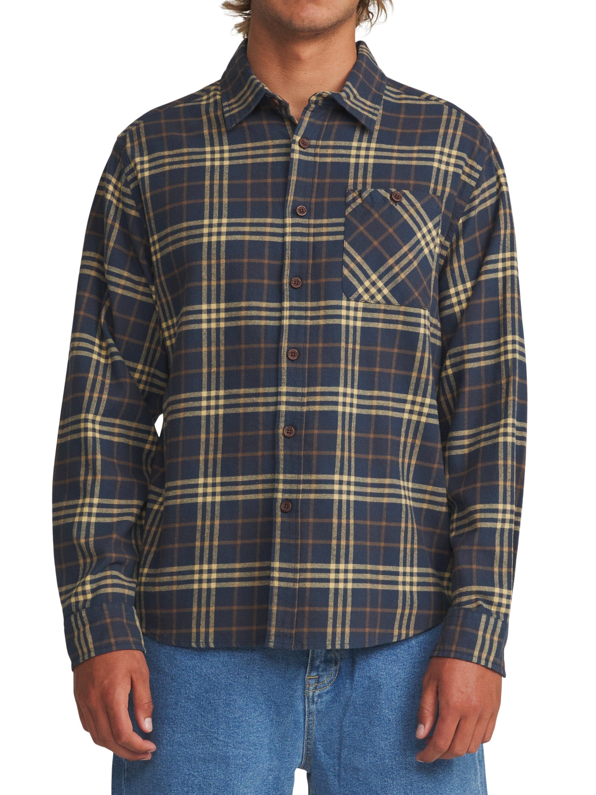 Katin Derek Flannel Men's Flannel Shirts Katin Washed Blue M