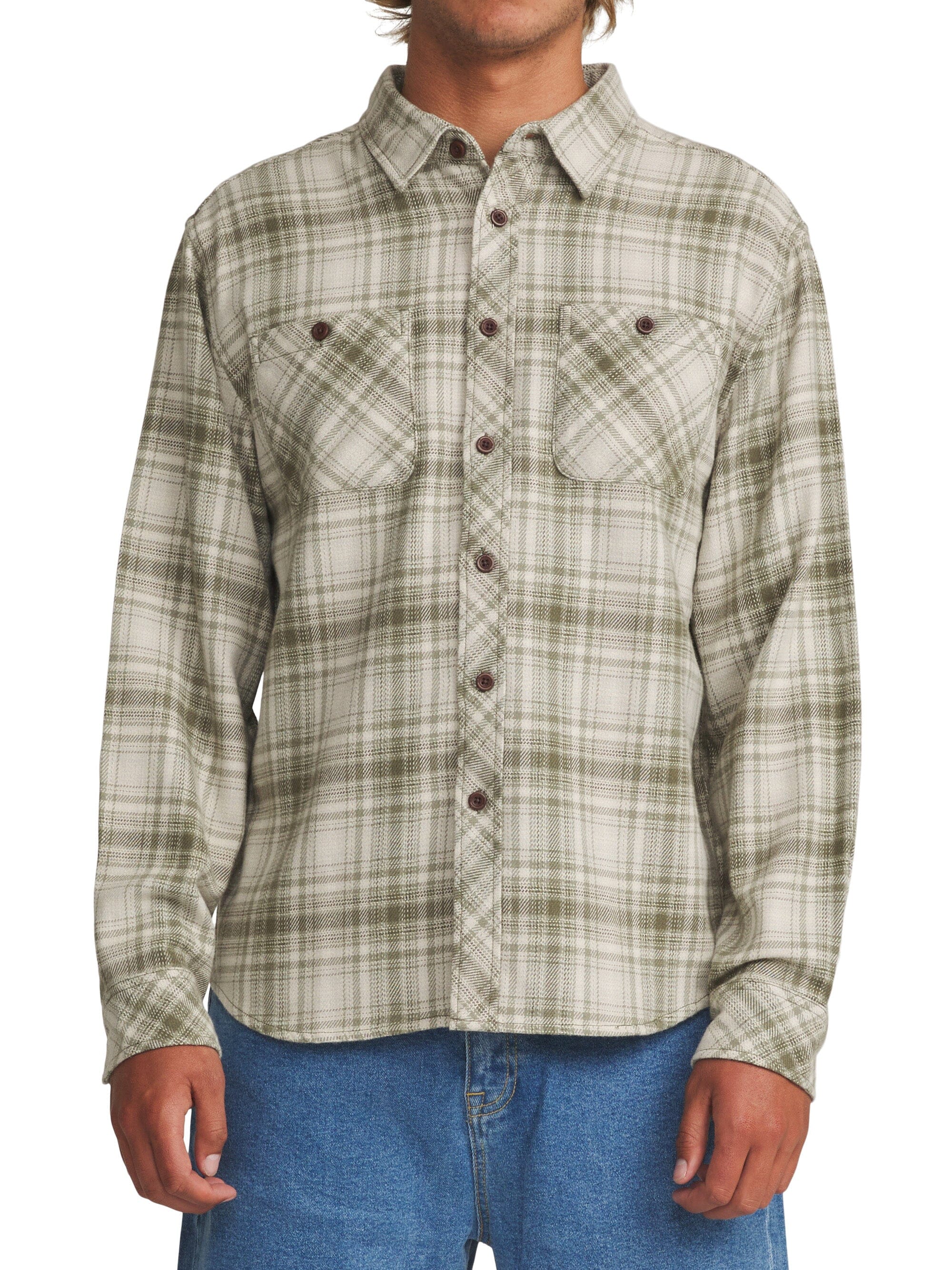 Katin Sierra Flannel Men's Flannel Shirts Katin Light Olive M