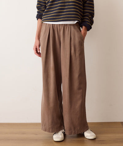 Marine Layer Allison Pleated Wide Leg Trouser Women's Casual Pants Marine Layer