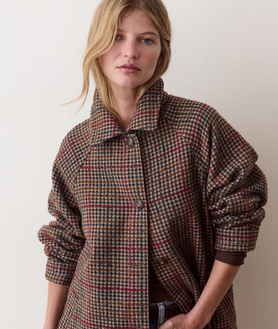 Marine Layer Hayes Houndstooth Trench Coat Women's Casual Jackets Marine Layer