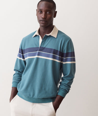Marine Layer Luxe Jersey Rugby Polo – Men's Men's Polos Marine Layer