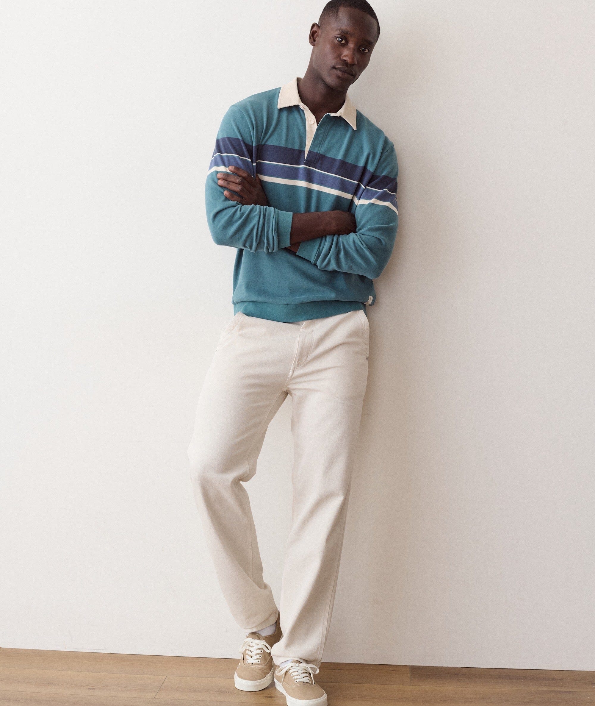 Marine Layer Luxe Jersey Rugby Polo – Men's Men's Polos Marine Layer