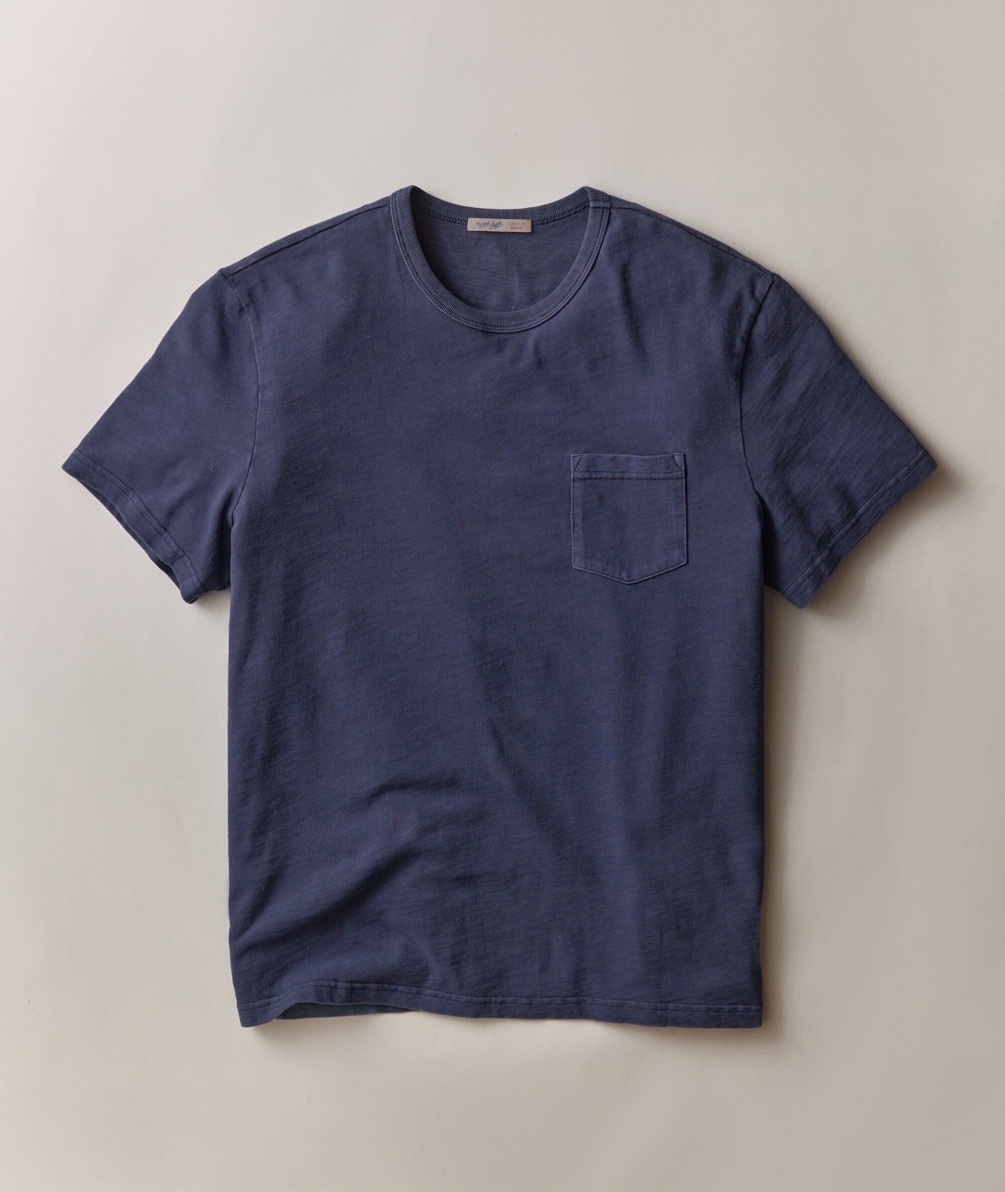 Marine Layer Luxe Slub Pocket Tee – Men's Men's Graphic T-Shirts Marine Layer Navy M