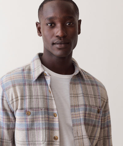 Marine Layer Pacifica Stretch Twill Overshirt – Men's Men's Flannel Shirts Marine Layer